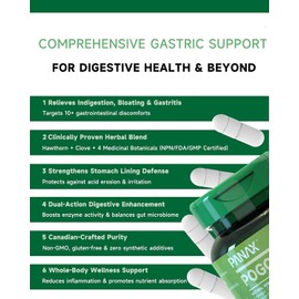 Panax Bloom Digestive Support Supplement, Natural Herbal Formula, Gluten Free, 60 Vegetarian Capsules