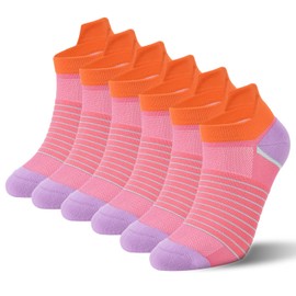 Compression Sport Running Socks For Women Men Seamless Cushion Ankle Socks Plantar Fasciitis Neuropathy Socks 3 Pairs (XL, Pink)