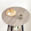 HOOBRO Bar Table, Round Pub Table, 2-Tier Bistro Table with