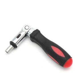 Ratchet Hexagonal Screwdriver, Multi-Screwdriver with 180 Degree Adjustable Handle, 1/4 Inch Bit Holder, Magnetic