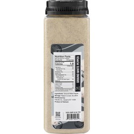 Soeos Ground White Pepper, 18oz (510g), Non-GMO, Kosher Certified, Fresh, Aromatic and All-Natural, White Peppercorns Powder, Perfect for Barbecue, Stir-Fry, Soup