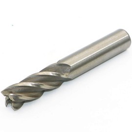 HSS End Mill 1/2" Cutting Dia 1/2" Shank 4 Flute, CNC Mill Cutter for Wood, Aluminum, Steel, Titanium, Foam, Plastic