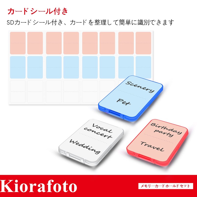 Large Capacity SD & Micro SD Card Storage Case, Red
