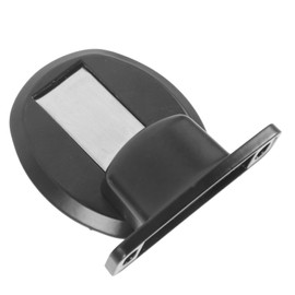 OSALADI Magnetic Door Holder Stopper Stainless Steel Suction Door Stop for Bedroom Kitchen and Bathroom Compact and Elegant Design with Mounting Screws Black Color