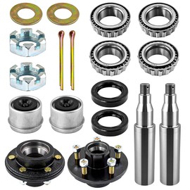 JADODE 5200 to 6000 lbs Trailer Idler Hub Kit with 6 on 5.5" Bolt Idler Hub & Round #42 Spindle Trailer Axle 2sets