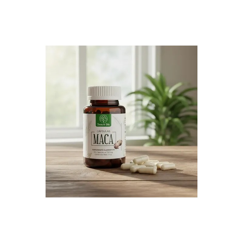 Maca Peruana Cápsulas Naturales Energía Y Vitalidad 100 Caps