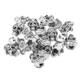 20PCS Beard Beads with Holes Dreadlock Ornaments DIY Vikings Beard Hair Braiding Jewelry