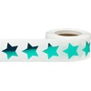 Metallic Green Star Shape Stickers 0.75 Inch 500 Adhesive Labels