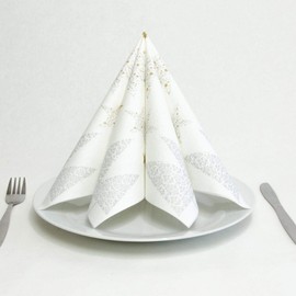 Hantermann, Serviettes, Christmas, Premium Airlaid Fabric, 40 x 40 cm, 1/4 Fold, High-quality, Sophisticated Christmas Napkins, Christmas Decoration, Made in Germany