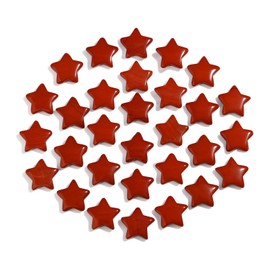 AWARDSEN 20 Pieces Star Crystal, Red Jasper Healing Stones Crystals Set, Gemstones, Red Stones, Glutstones Crystal Star Crystal for Reiki Ornaments and Meditation