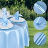 Counfeisly 1 Pack 60 Inch Light Blue Round Tablecloth, Silky