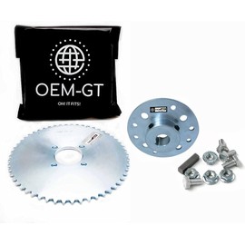 OEM-GT Rear Sprocket and Hub Set, 54 Tooth, 40/41/420 Chain, 3/4" Axles, for Mini Bike, Go Kart