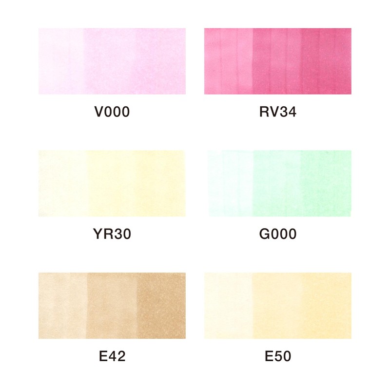 Copic x Julia Gisella Artist Marker Set of 6 Alcohol