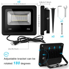 Remon Led Flood Lights Rgb Color Changing Led Stage Landscape Lighting Outdoor, 20W Bluetooth Smart Floodlights Rgbw App Control, 2700K Warm White & 5700K White & 16 Million Colors & 20 Modes & Timing