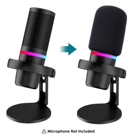 YOUSHARES Foam Windscreen Compatible with HyperX Duo Cast Microphone - Pop Filter Foam Cover for HyperX DuoCast Condenser Gaming Microphone to Blocks Out Plosives