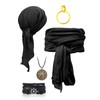 Verceco Men Pirate Costume Accessories Set for Women Bandana Headband