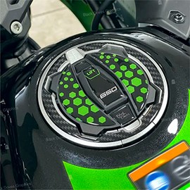 BLACK DOVES GRAPHICS 3D resin cap protection stickers compatible with KAWASAKI Versys 650 2022 (petrol cap protection)...