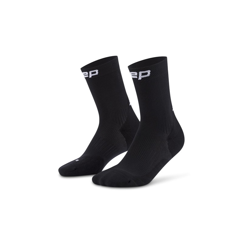 CEP Core Run Mid Cut Compression Socks 5.0, Black, Unisex,