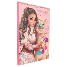 Depesche TOPModel Cosy 12715 Writing Paper Set in a Folder with 24 Letter Sheets, Envelopes and Sticker Sheet, Black