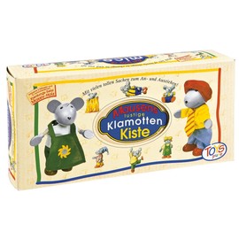 Biegepuppen Mausens Klamottenkiste, nachhaltige Holzfiguren, Holzpuppen für Kinder, beweglich robustes Holzspielzeug, kreatives Kinderspielzeug, naturbelassen, 10er Set, ab 3 Jahre