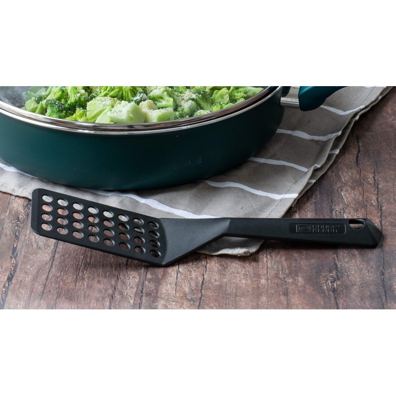 Black Nonstick Slotted Spatula/Turner for Crepes, Eggs, Brownies, Lasagna