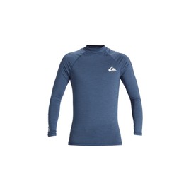 Quiksilver Mens Everyday UPF50 Long Sleeve Rash Vest Top - Vintage Indigo Heather - UPF 50 - Sun protection