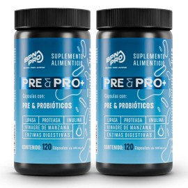 Probioticos Prebioticos Enzimas Digestivas Inulina Lipasa Papaya Vinagre De Sidra De Manzana 240 Capsulas Digestin Bpn Pro Probiotics Prebiotics...   