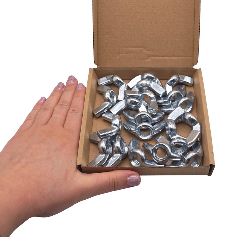 SKIR'CO Pack of 20 Wing Nuts M12, Galvanised Wing Nuts,