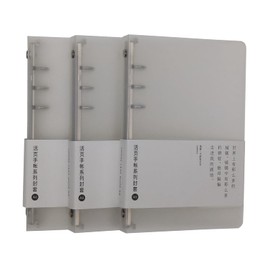 PP Binder Covers 3 Pack A5 A6 B5 Loose Leaf Binder Cover Round Ring Binder Protector 6-Ring 9-Ring Refillable Notebook (Inner Paper Not Included) (White3 Pack, A6)