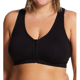 Valmont Valmont Zip-Front Sports Bra BLK, 38B/C