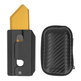 3D Gravity Knife Sensory Toy Anxiety Stres Relief Switchblade Aluminum Alloy Carrot Knife Toy Black Gold