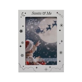 Baby's 1st Christmas Santa and Me Photo Frame 4' x 6' White and Silver 9787
