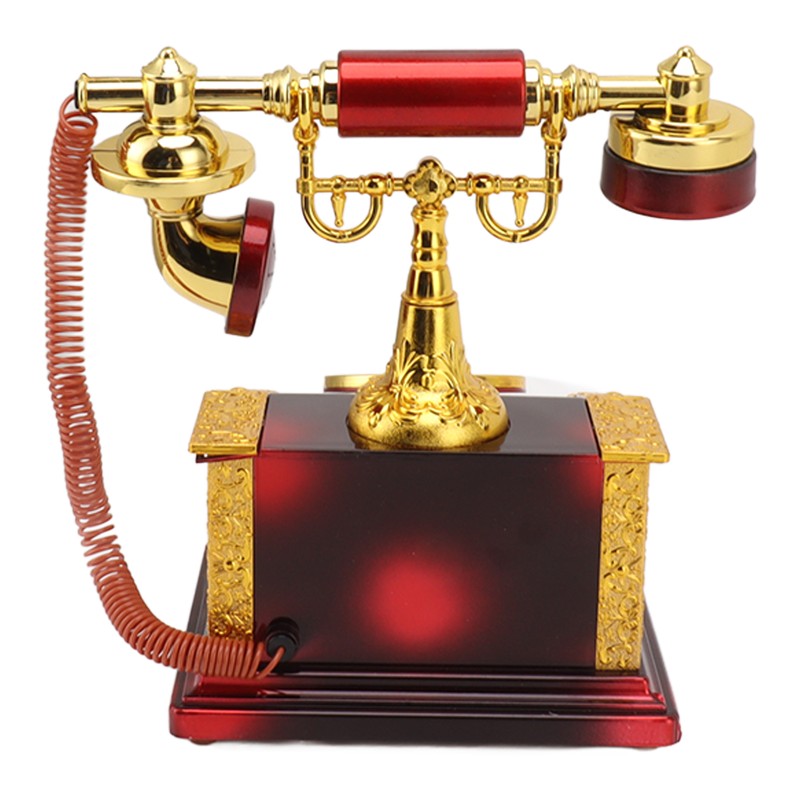 Dial Telephone Shaped Music Box Exquisite Retro Music Jewelry Box