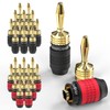 FosPower Deadbolt Banana Plugs 12 Pairs / 24 pcs, Screwless