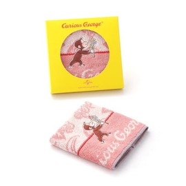 Curious George Flower Garden Towel Handkerchief Pink Package Reborn Cotton Full Feed Cotton 68-2170080