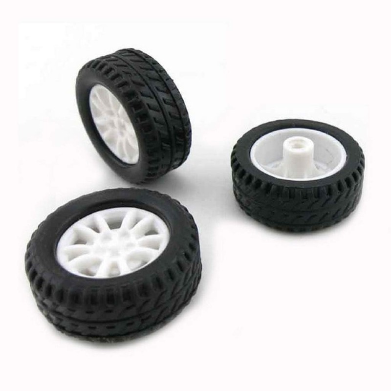 10pcs Toy Car Wheels 20mm Rubber Tire for DIY Model