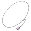 trendor 925 Sterling Silver with Purple Quartz Fashion Anklet for