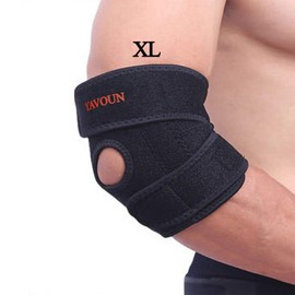 Elbow Support,Adjustable Tennis Elbow Support Brace, Great For Sprained Elbows, Tendonitis, Arthritis,basketball，Baseball,Golfer's Elbow Provides Support & Ease Pains (Black, L - XL)