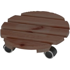 Dörner + Helmer Plant Trolley Lounge Round 30 cm Diameter 75 kg Load Capacity for Sensitive Soil Types Dark Brown