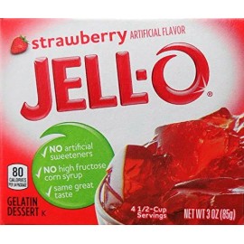 Jell-O Gelatin Dessert, Strawberry Flavor, 3-Ounce Box