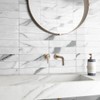 Decopus Luxury Peel and Stick Subway Tile Backsplash (Marble White