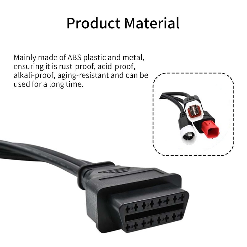 Buaak 3 4 6 Pin OBD2 Diagnostic Cable for Honda