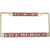 Omega Psi/Ψ Phi Life Member License Plate Frame [Silver Standard