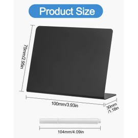FAOKZE Mini Chalkboard Set, 25 Pieces Chalkboard Small with 3 Blackboard Pens Wipe Clean, Small Chalkboards for Labelling, Mini Boards for Buffet, Wedding, Party, Price Tags, Place Card Name