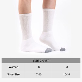 WANDER - Calcetines deportivos para mujer, 8 pares de calcetines deportivos de algodón para correr, para mujer, 7-10/10-14, 8 pares A-white, 10-14