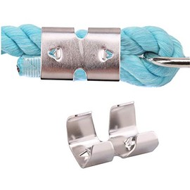 Double Rope Clamps Fits 0.31-inch(8mm) to 0.47-inch(12mm) Braided Ropes Pack of 10