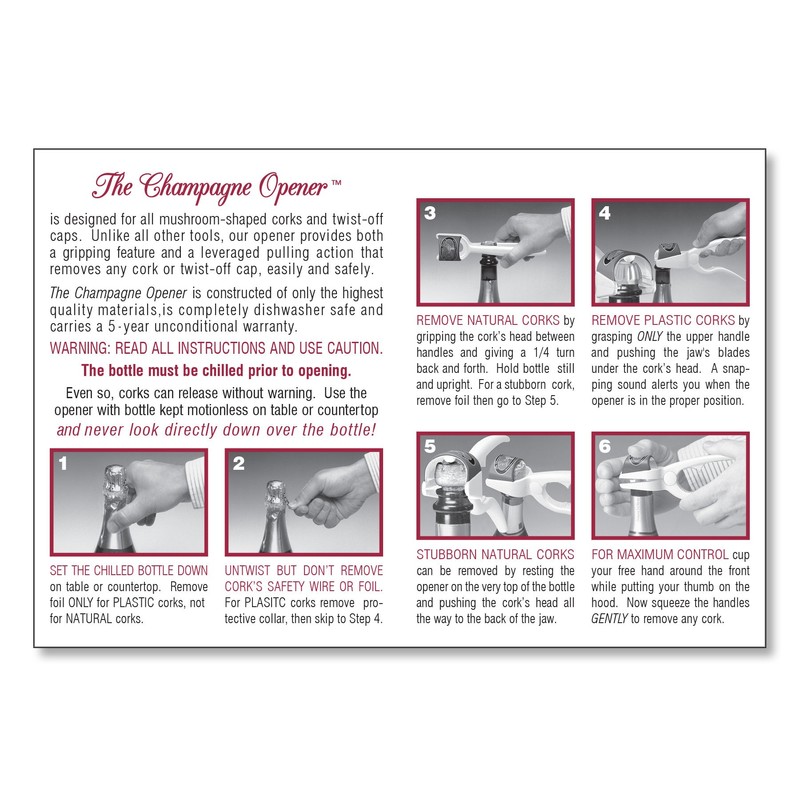 The Champagne Opener - Black in Gift Box