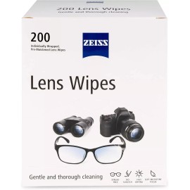 ZEISS Pre-Moistened Lens Cleaning Wipes, 200 Count