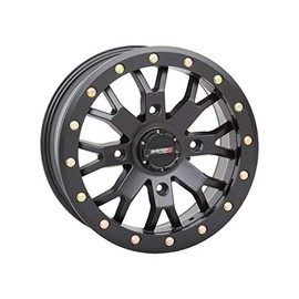 System 3 Offroad SB-4 Beadlock Wheel (Front/Rear / 14X7 4/156 6+1) (Matte Black) Compatible with 14-20 Polaris RANRZR1000XE