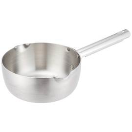 Endoshoji TKG AYK6501 Single Handle, Snow Pan, 7.1 inches (18 cm), Stainless Steel, Aluminum, Stainless Steel, Triple Layer Steel (Aluminum Clad Steel), Lightweight and Durable, Induction Compatible, Commercial Use